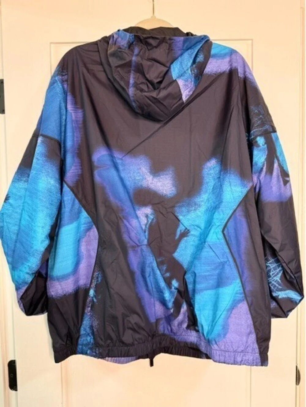 Air Jordan Hooded Windbreaker Jacket Men's XL Blue Black Full Zip NWT MSRP $125